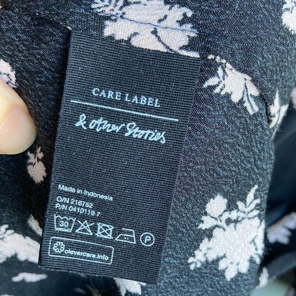 & other Stories Long Sleeve Floral button front Dress - Picture 9 of 12